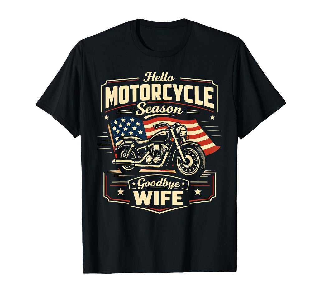 Motorcycle Biker Husband Wife Hello T-Shirt - Casual Everyday Wear Unisex - T-Shirt, Sweatshirt, Hoodie