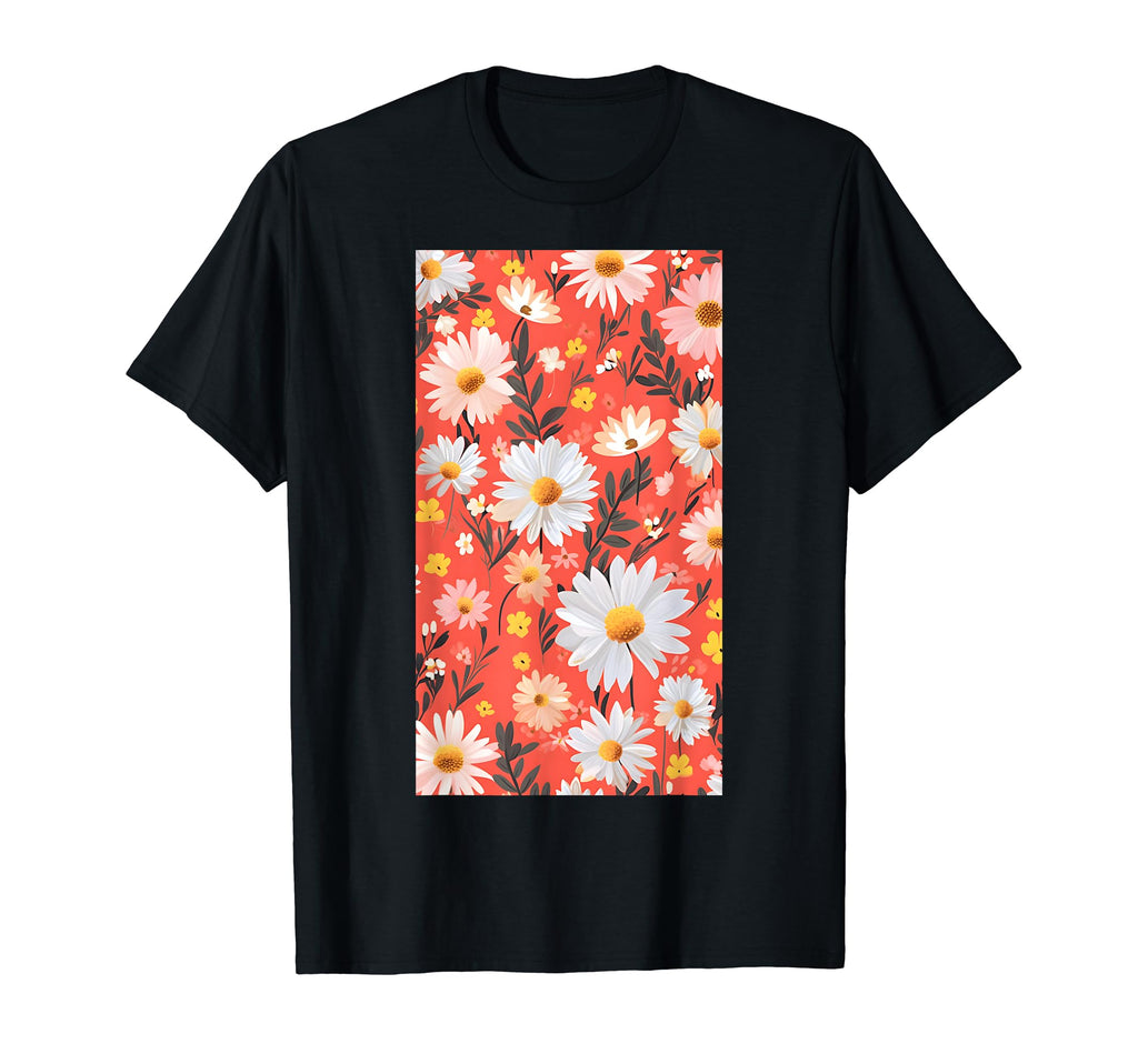 Colorful Floral Garden Flowers Pattern T-Shirt - Novelty Apparel Unisex - T-Shirt, Sweatshirt, Hoodie