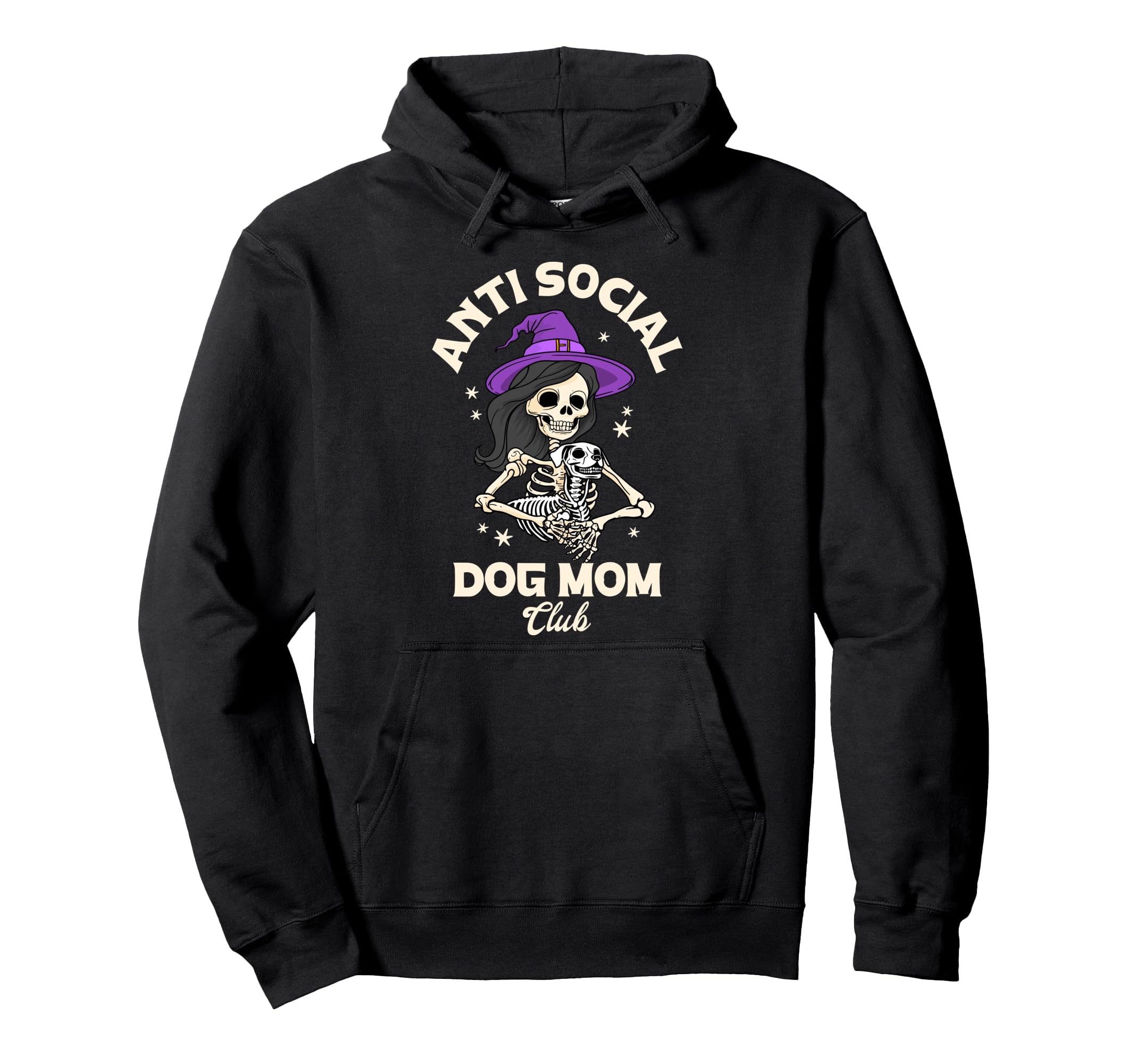Anti Social Dog Mom Club Skeleton Hoodie - Unique Graphic Men Women - T-Shirt, Sweatshirt, Hoodie