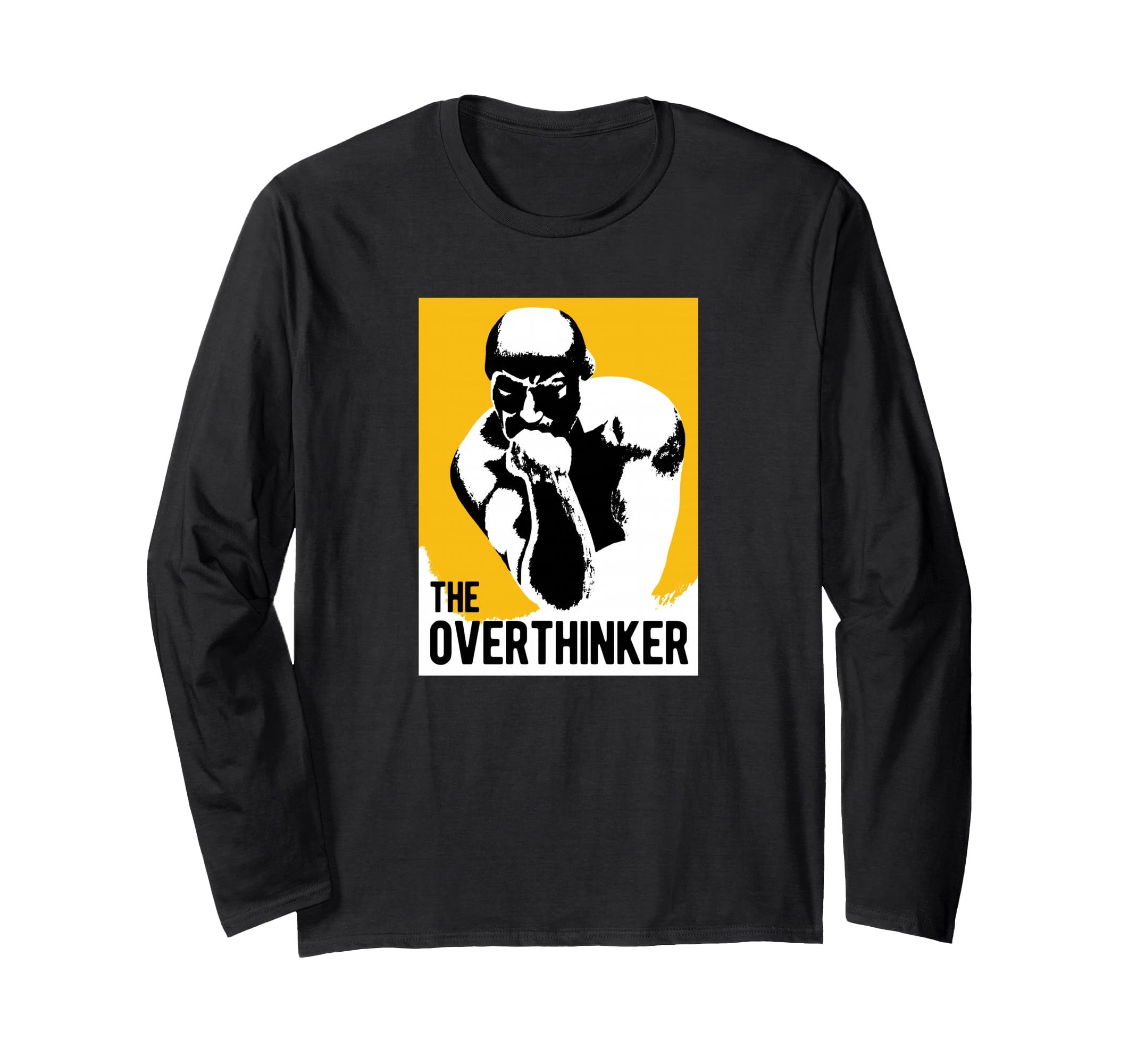 Overthinker Statue Parody Auguste T-Shirt - Minimalist Print Men Women - T-Shirt, Sweatshirt, Hoodie