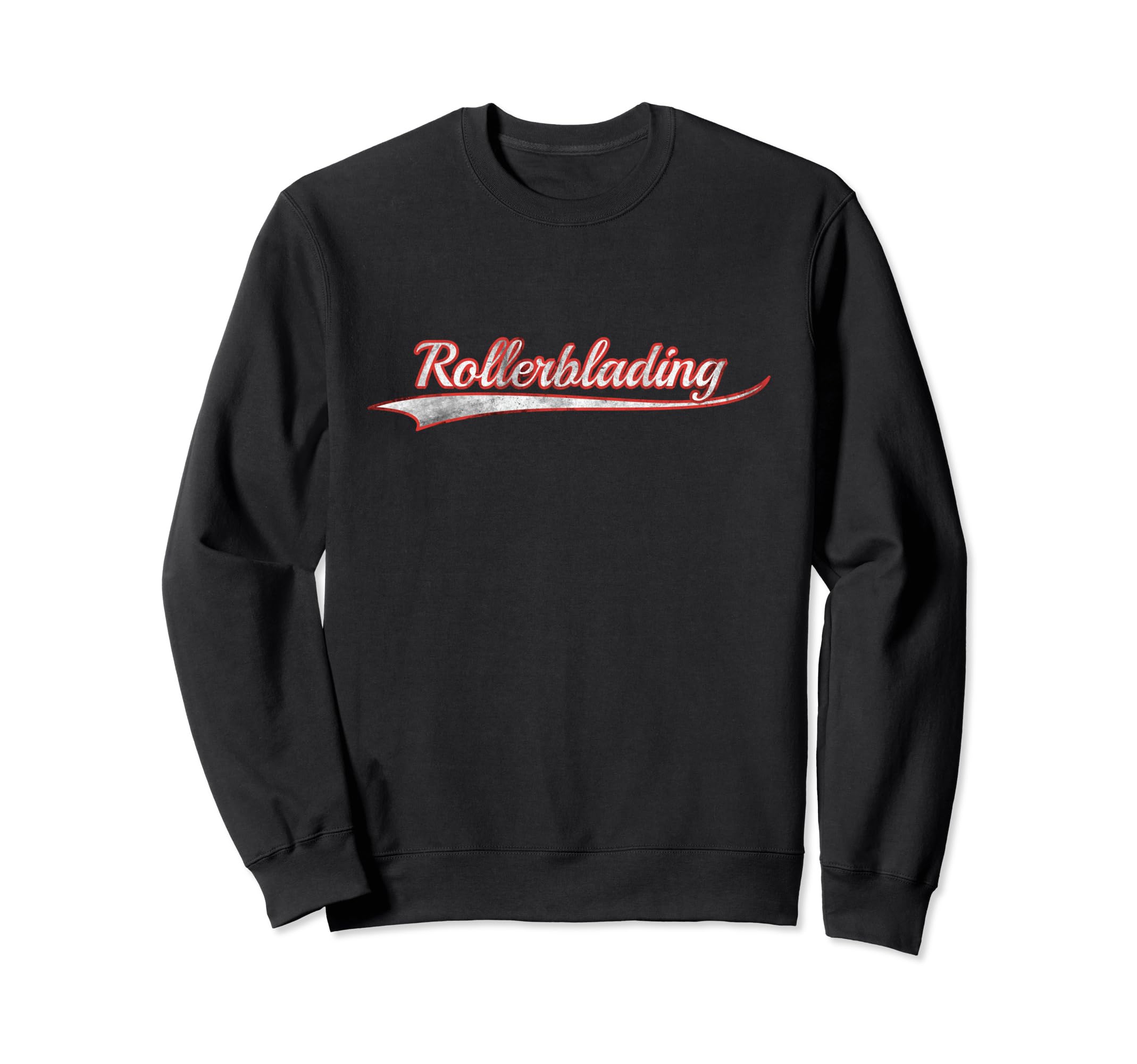 Rollerblading Varsity Distressed Sweatshirt - Custom Art Print for Adults - T-Shirt, Sweatshirt, Hoodie
