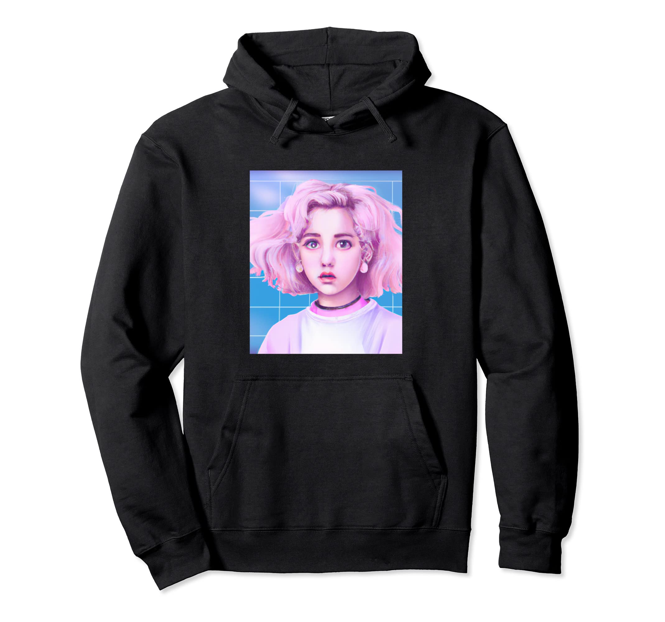 Pastel Aesthetic Anime Synthwave Sad Hoodie - Streetwear Style Men Women - T-Shirt, Sweatshirt, Hoodie