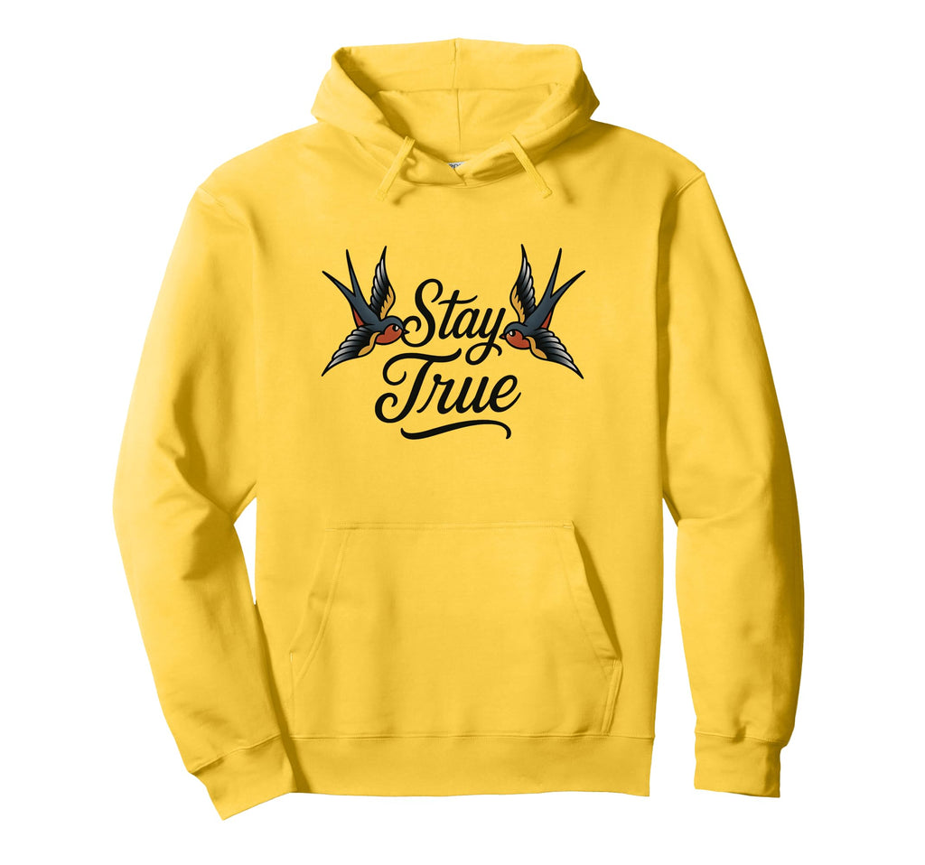 Stay True Swallows Tattoo American Hoodie - Trendy Graphic Unisex - T-Shirt, Sweatshirt, Hoodie
