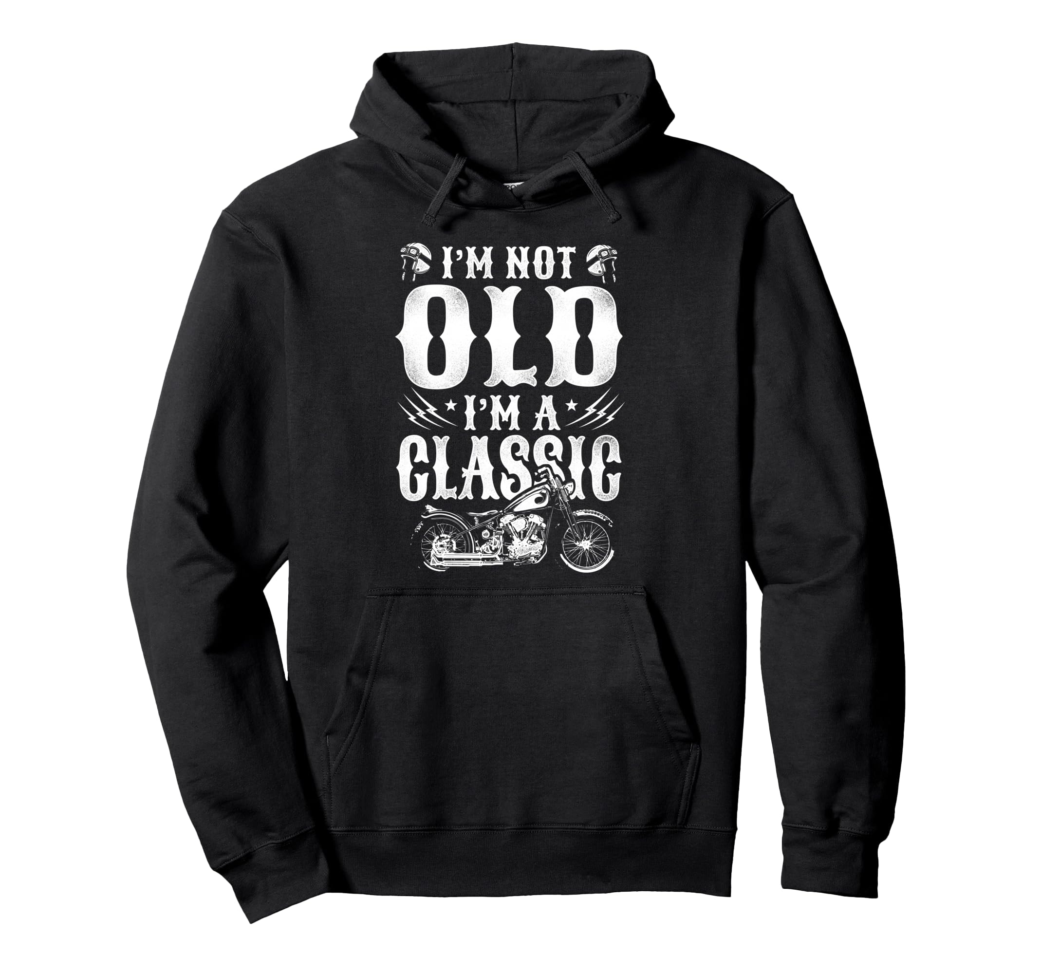Motorcycle Biker Retired Grandpa Grandma Hoodie - Novelty Apparel Unisex - T-Shirt, Sweatshirt, Hoodie