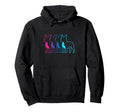 French Bulldog Silhouette Synthwave Dog Hoodie - Custom Art Print Unisex - T-Shirt, Sweatshirt, Hoodie