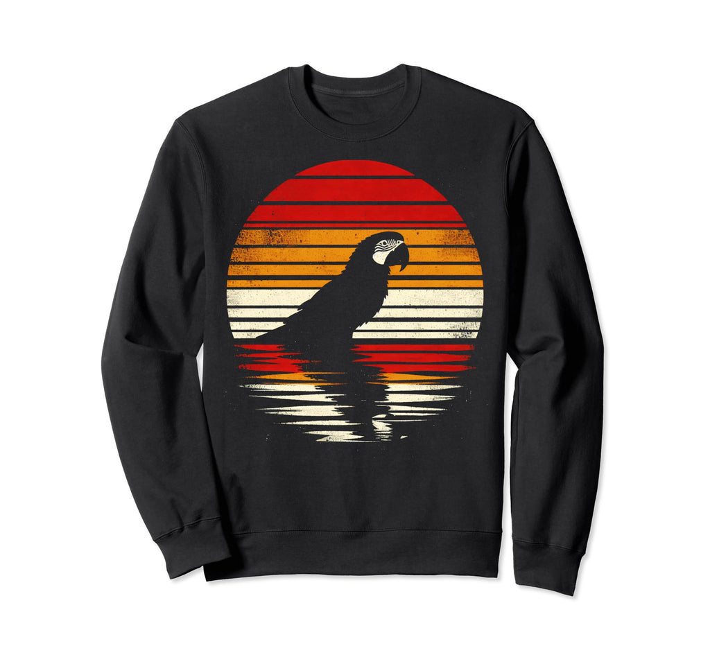 Parrot Bird Sunset Safari 70S Sweatshirt - Fun Novelty Design Men Women - T-Shirt, Sweatshirt, Hoodie