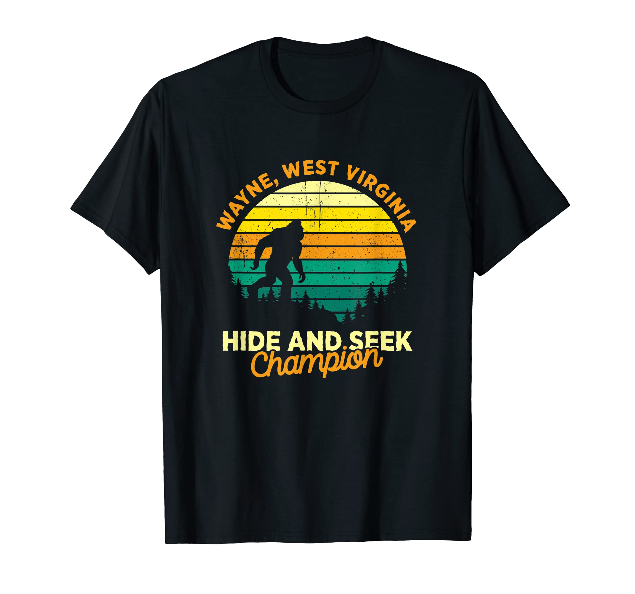 Wayne West Virginia Big Foot Souvenir T-Shirt - Unique Graphic Unisex - T-Shirt, Sweatshirt, Hoodie