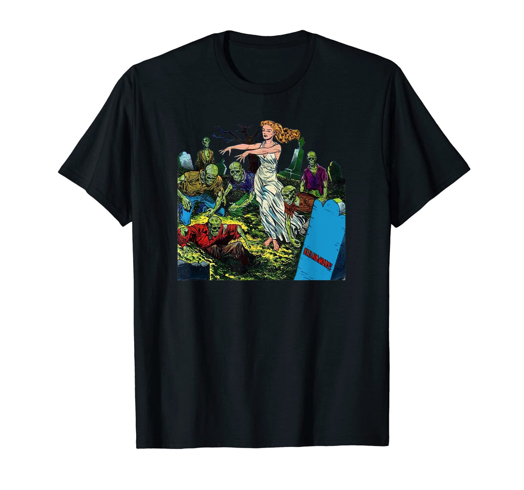 Graveyard Pin Up Zombie Cemetary T-Shirt - Novelty Apparel Men Women - T-Shirt, Sweatshirt, Hoodie