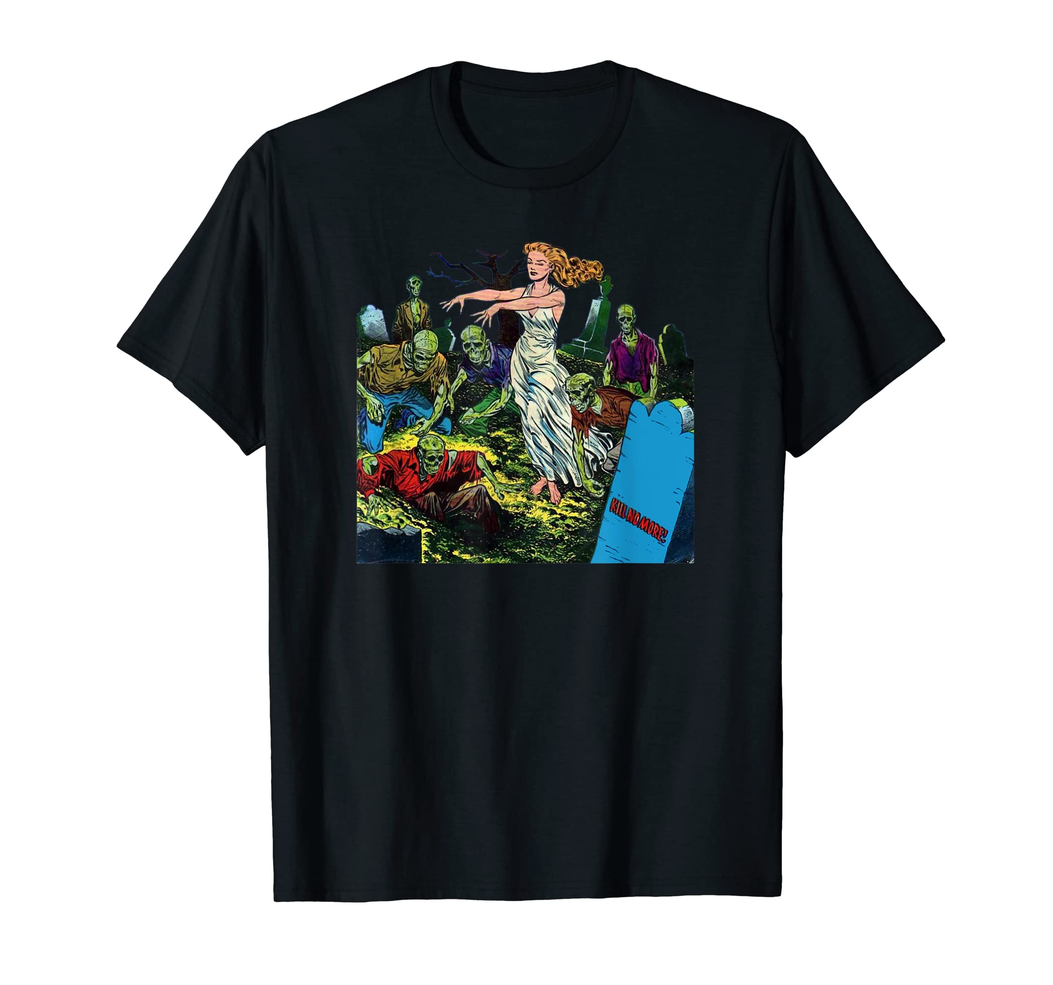 Graveyard Pin Up Zombie Cemetary T-Shirt - Novelty Apparel Men Women - T-Shirt, Sweatshirt, Hoodie