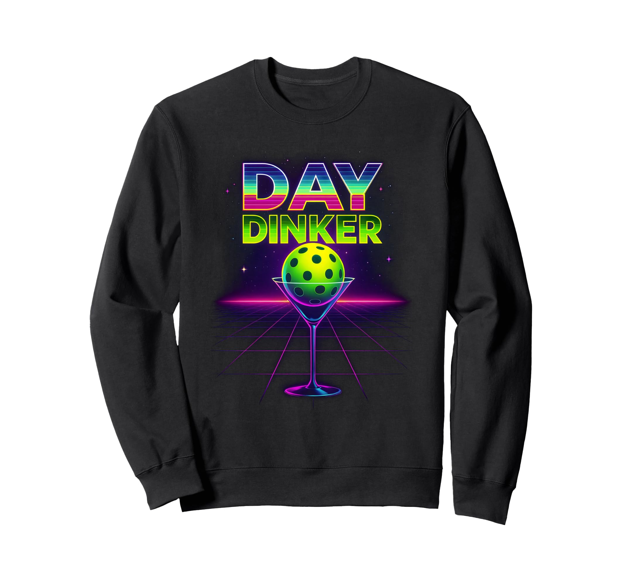 Day Dinker Pickleball Synthwave Sweatshirt - Unique Graphic for Adults - T-Shirt, Sweatshirt, Hoodie