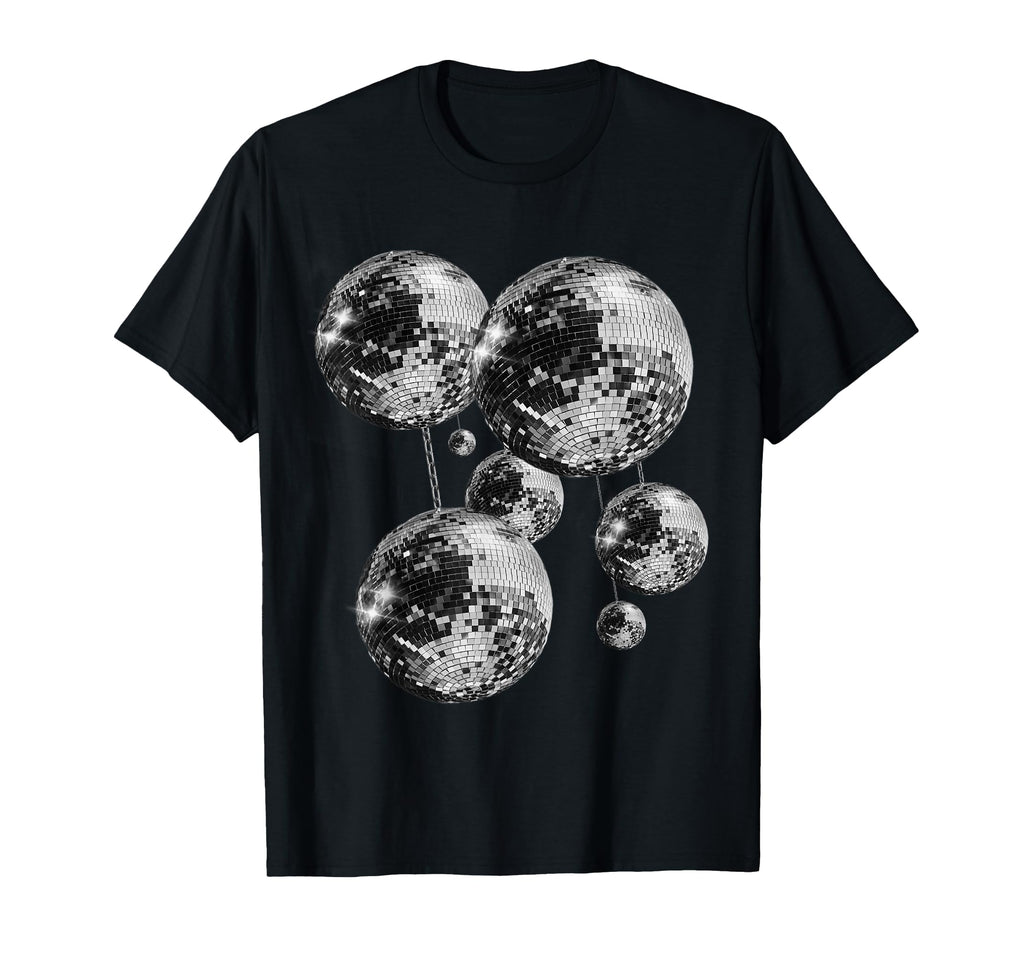 Black And White Disco Ball Pattern T-Shirt - Fun Novelty Design for Adults - T-Shirt, Sweatshirt, Hoodie