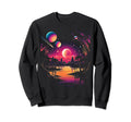 Vaporwave Solar System 80S Synthwave Sweatshirt - Custom Art Print Unisex - T-Shirt, Sweatshirt, Hoodie