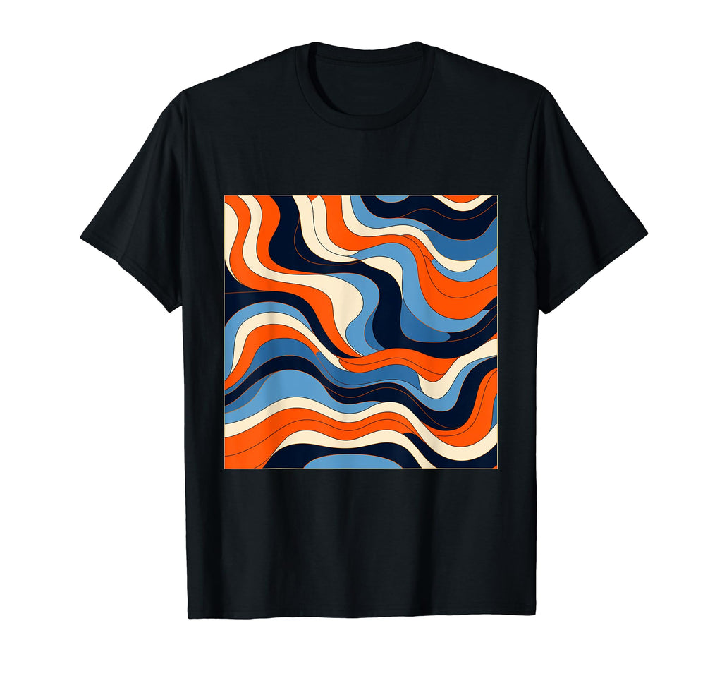 Wavy Three Color Pattern T-Shirt - Custom Art Print for Adults - T-Shirt, Sweatshirt, Hoodie