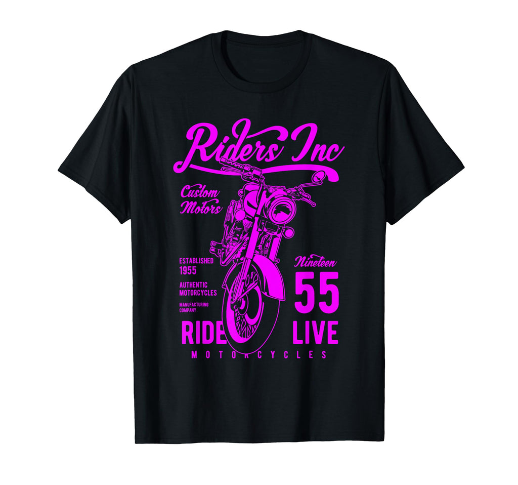 Riders Inc 1955 Motorcycle T-Shirt - Custom Art Print Men Women - T-Shirt, Sweatshirt, Hoodie