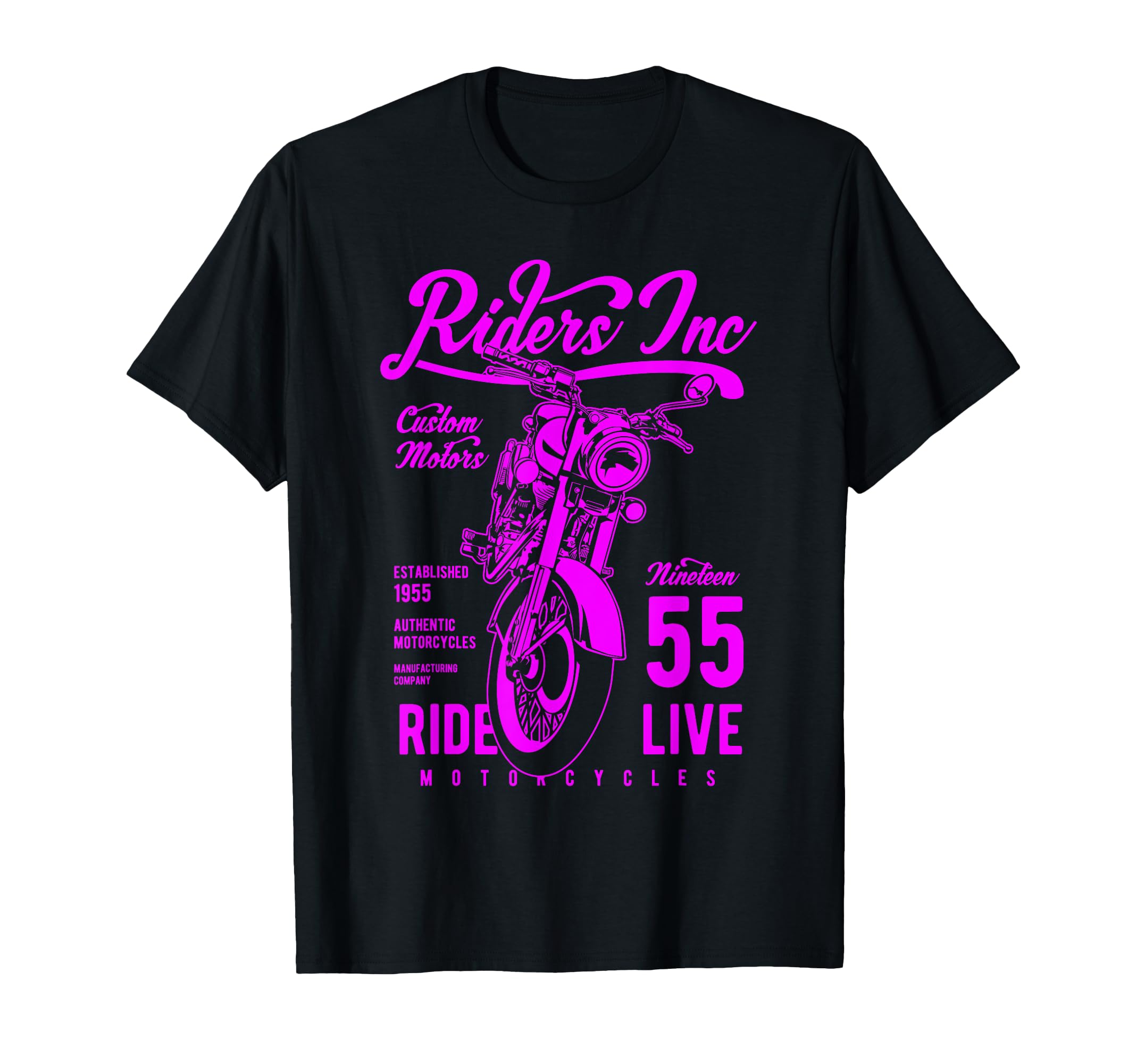 Riders Inc 1955 Motorcycle T-Shirt - Custom Art Print Men Women - T-Shirt, Sweatshirt, Hoodie