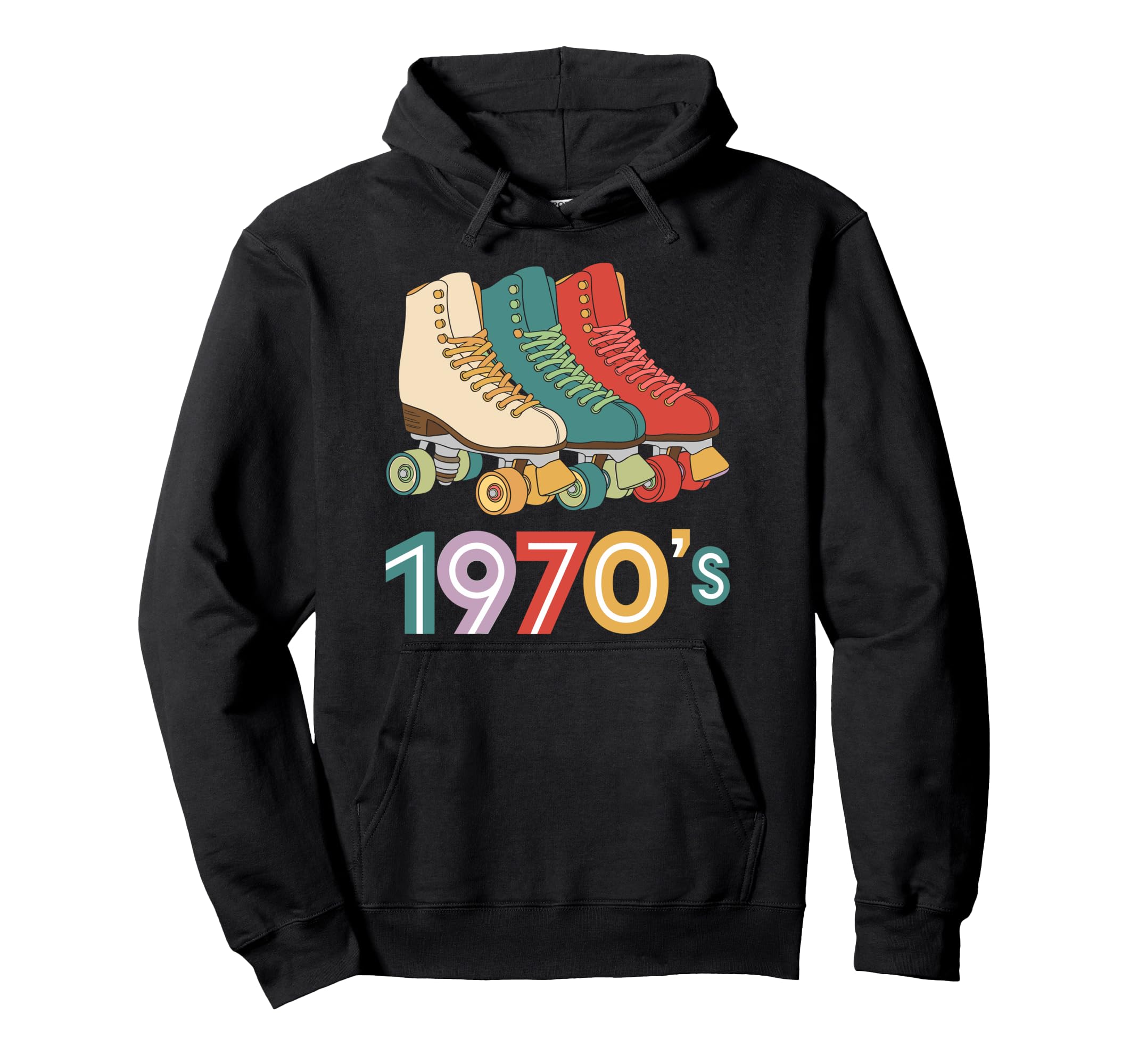 Roller Skating 1970S Vibes Fun Hoodie - Trendy Graphic Unisex - T-Shirt, Sweatshirt, Hoodie