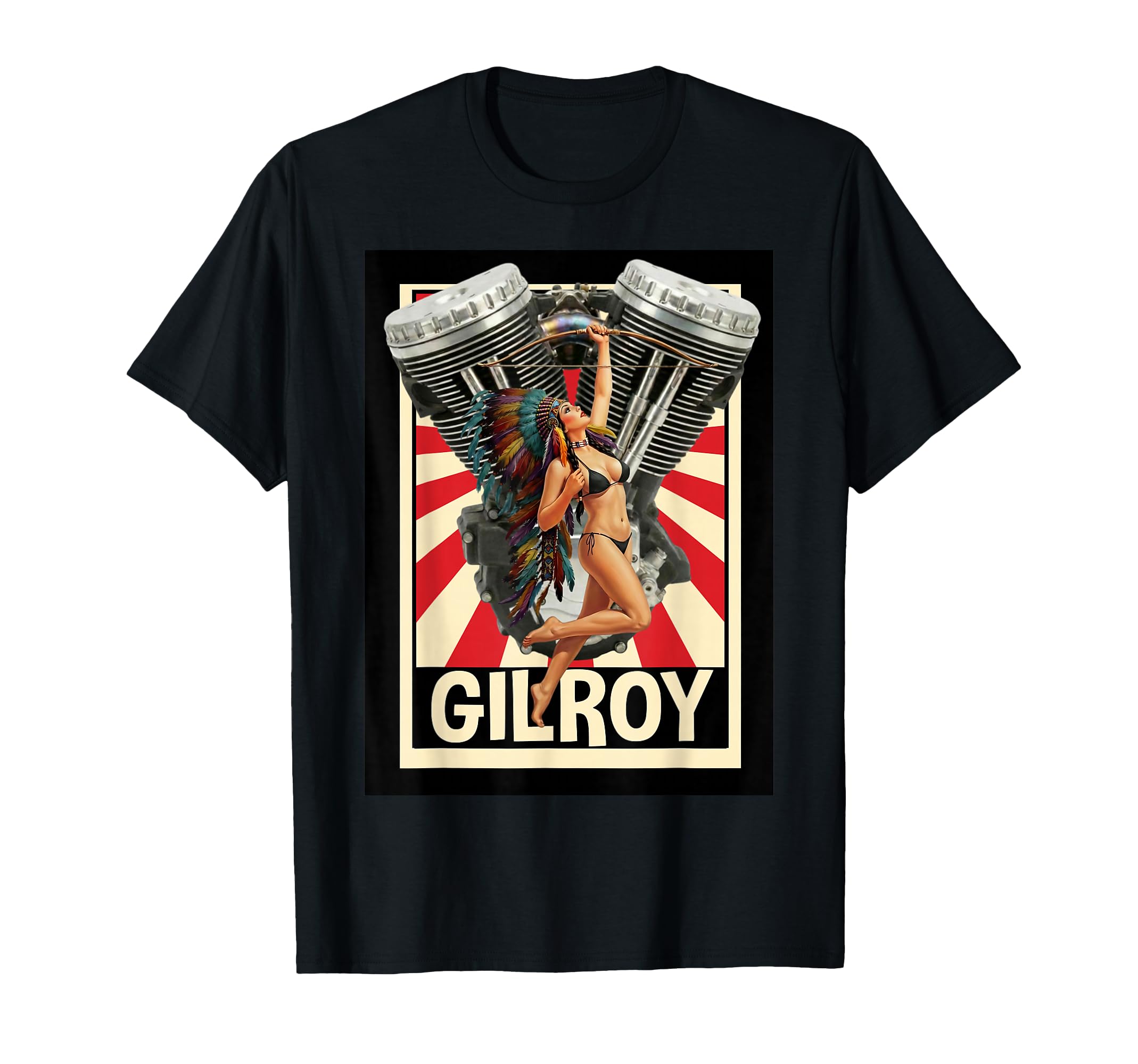 Gilroy California Old School Biker T-Shirt - Trendy Graphic Unisex - T-Shirt, Sweatshirt, Hoodie
