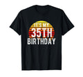 Funny Its My 35Th Birthday Sunset 35 T-Shirt - Minimalist Print for Adults - T-Shirt, Sweatshirt, Hoodie