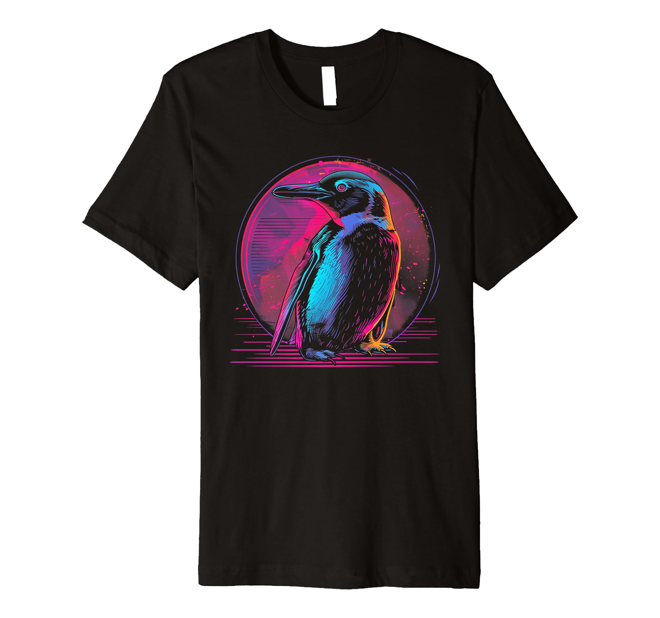 Penguin Vaporwave Aesthetic Synthwave 80S T-Shirt - Trendy Graphic Unisex - T-Shirt, Sweatshirt, Hoodie