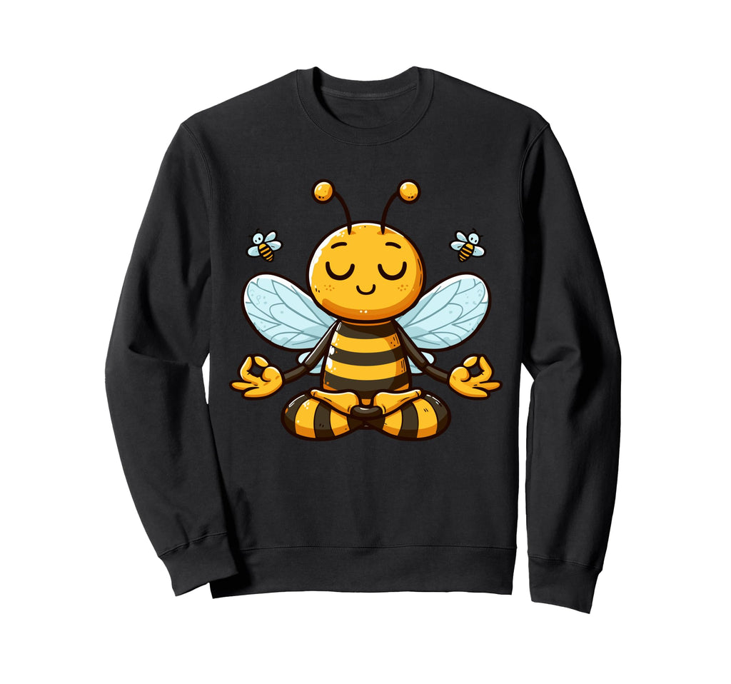 Meditation Bee Yoga Pose Relaxing Sweatshirt - Trendy Graphic Men Women - T-Shirt, Sweatshirt, Hoodie