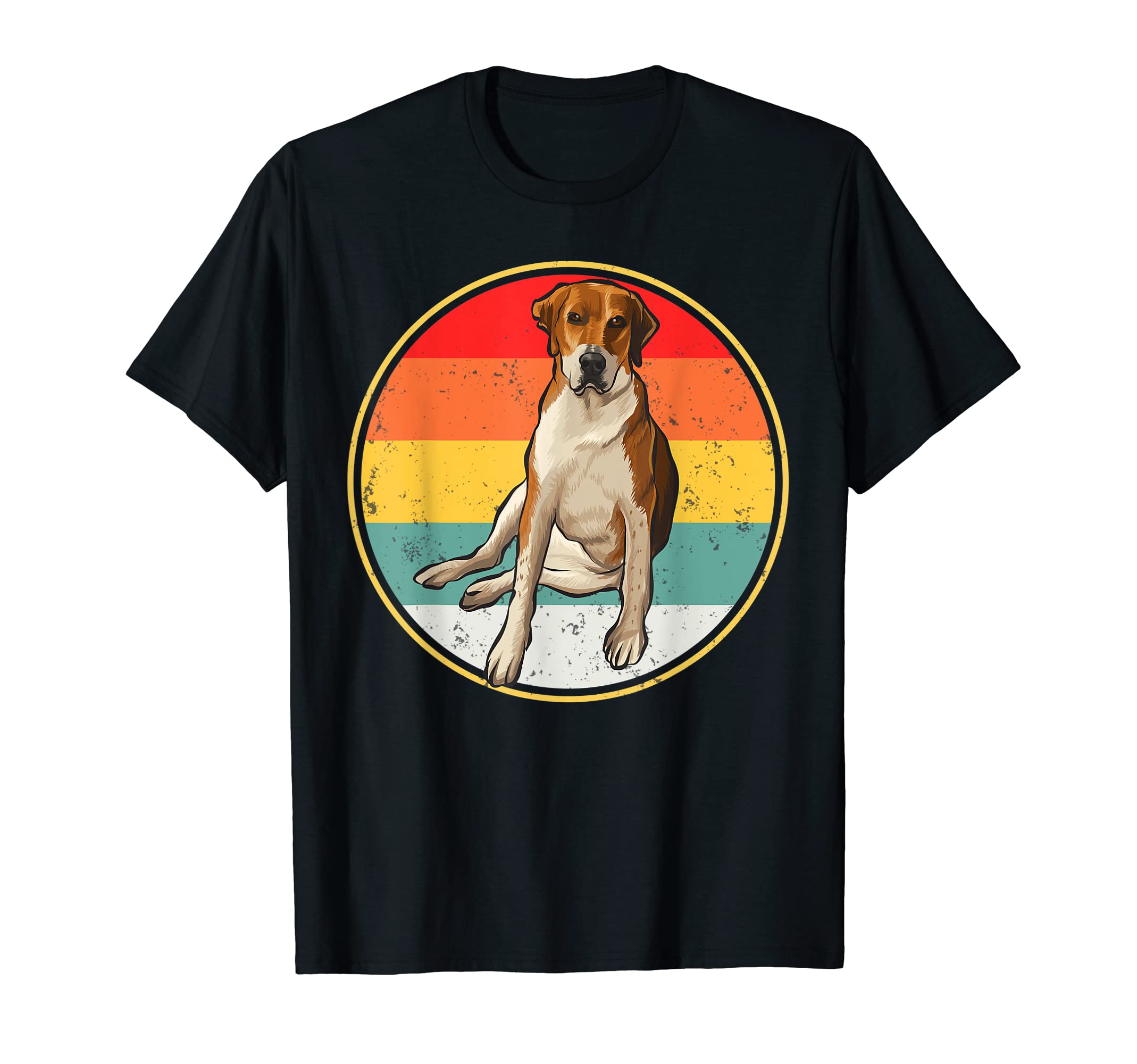 Sunset English Foxhound Dog T-Shirt - Graphic Print for Adults - T-Shirt, Sweatshirt, Hoodie