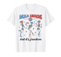 Dancing Skeleton 4Th July Cowboy T-Shirt - Novelty Apparel for Adults - T-Shirt, Sweatshirt, Hoodie