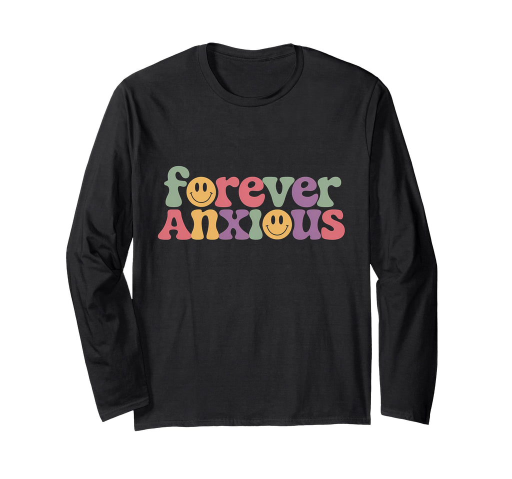 Forever Anxious Typography Introverts T-Shirt - Novelty Apparel for Adults - T-Shirt, Sweatshirt, Hoodie