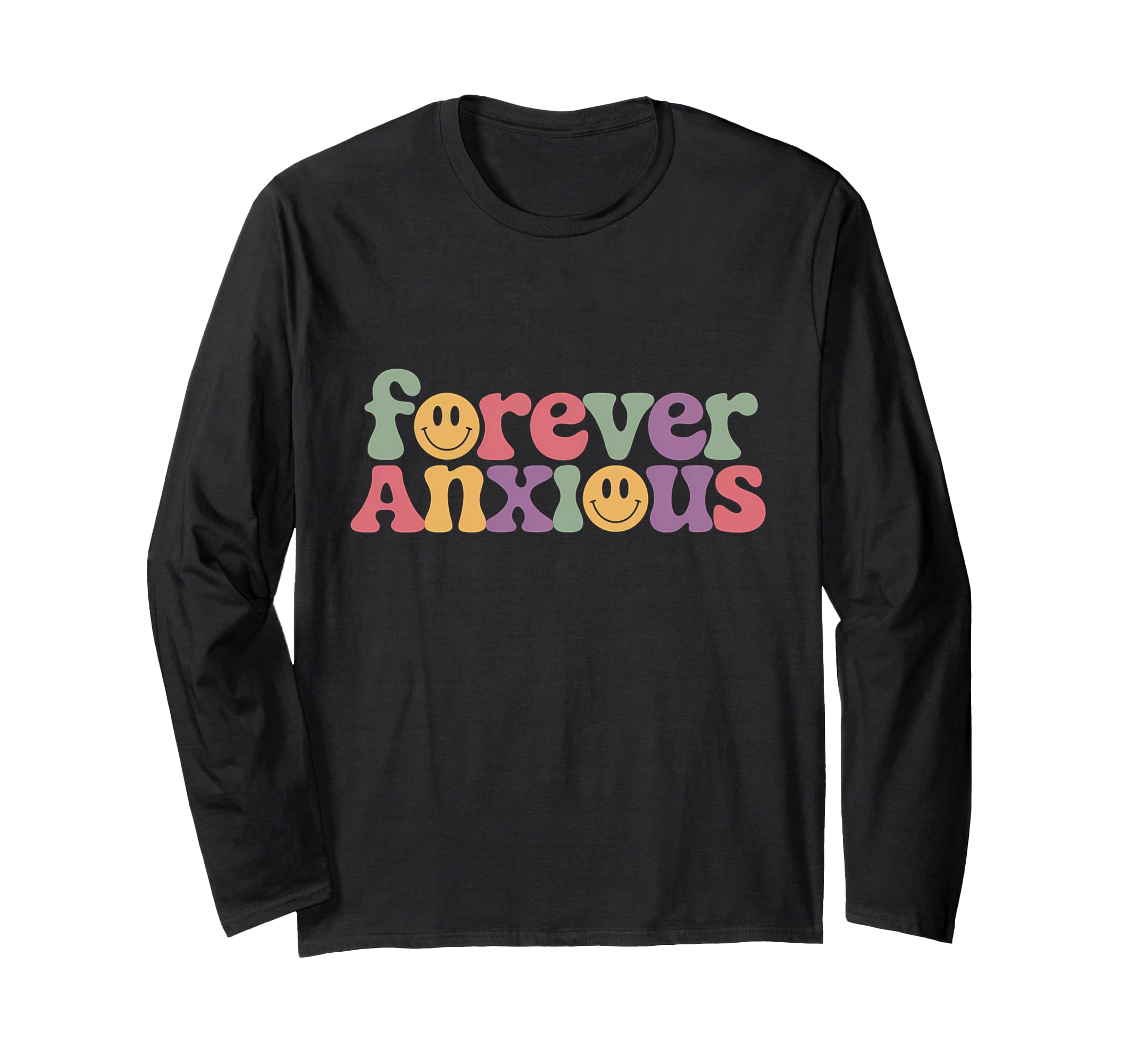 Forever Anxious Typography Introverts T-Shirt - Novelty Apparel for Adults - T-Shirt, Sweatshirt, Hoodie