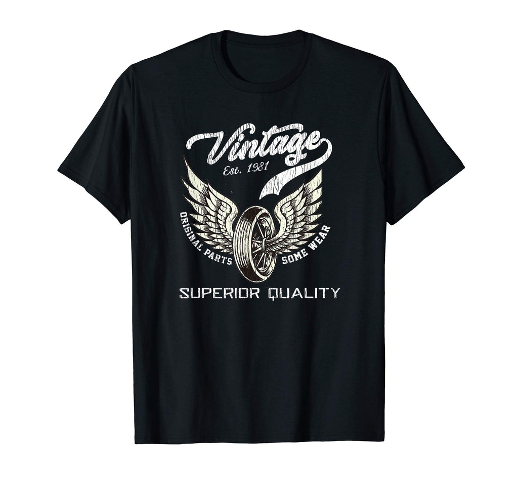 Motorcycle Tire Wings Distressed T-Shirt - Unique Graphic Unisex - T-Shirt, Sweatshirt, Hoodie