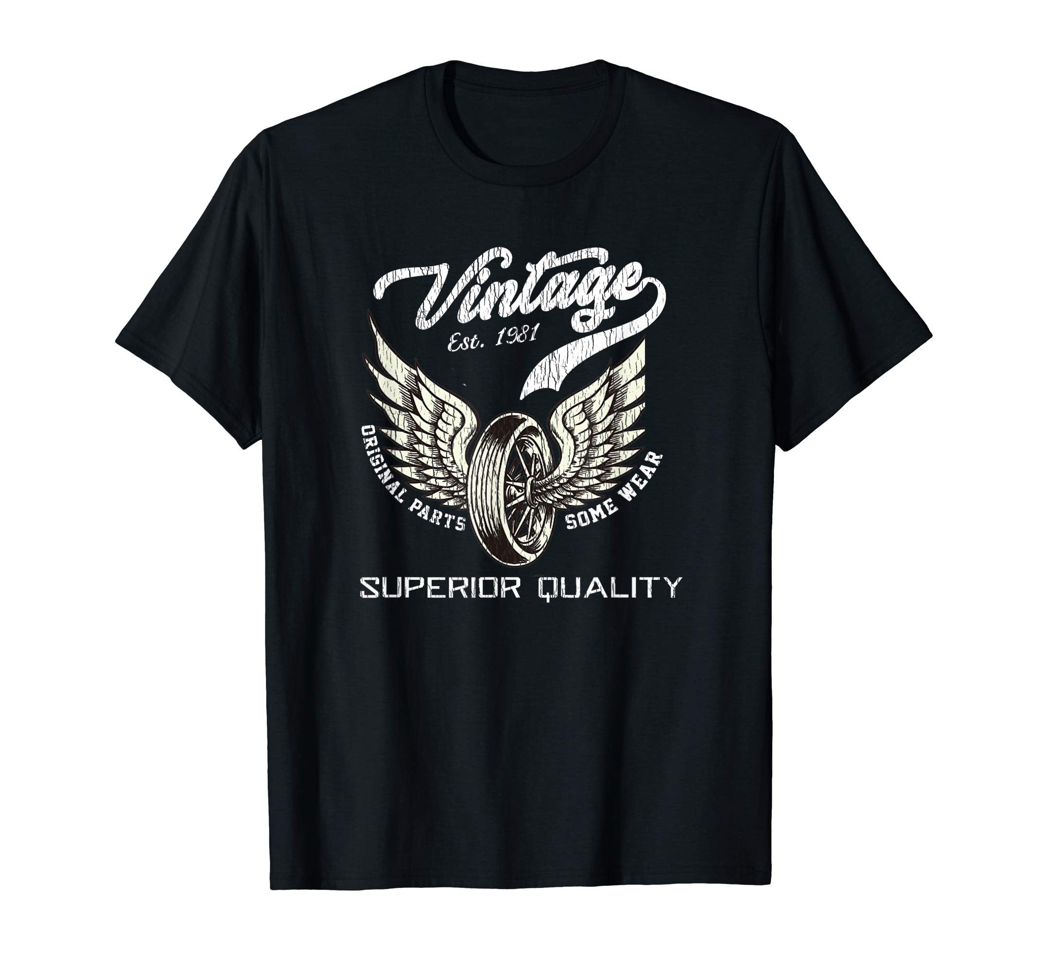 Motorcycle Tire Wings Distressed T-Shirt - Unique Graphic Unisex - T-Shirt, Sweatshirt, Hoodie