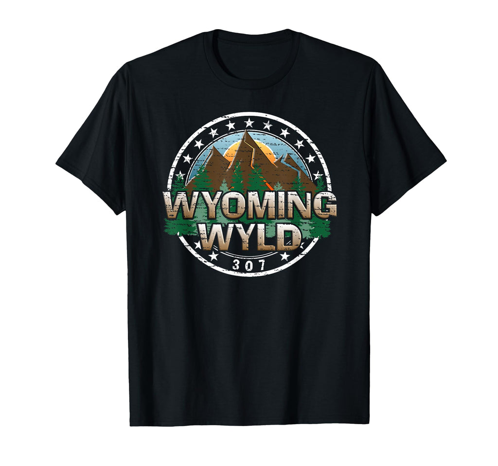 Wyoming Wyld Area Code 307 Wy Mountains T-Shirt - Trendy Graphic Unisex - T-Shirt, Sweatshirt, Hoodie