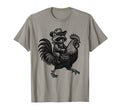 Cowboy Hat Raccoon Riding Rooster T-Shirt - Fun Novelty Design Unisex - T-Shirt, Sweatshirt, Hoodie