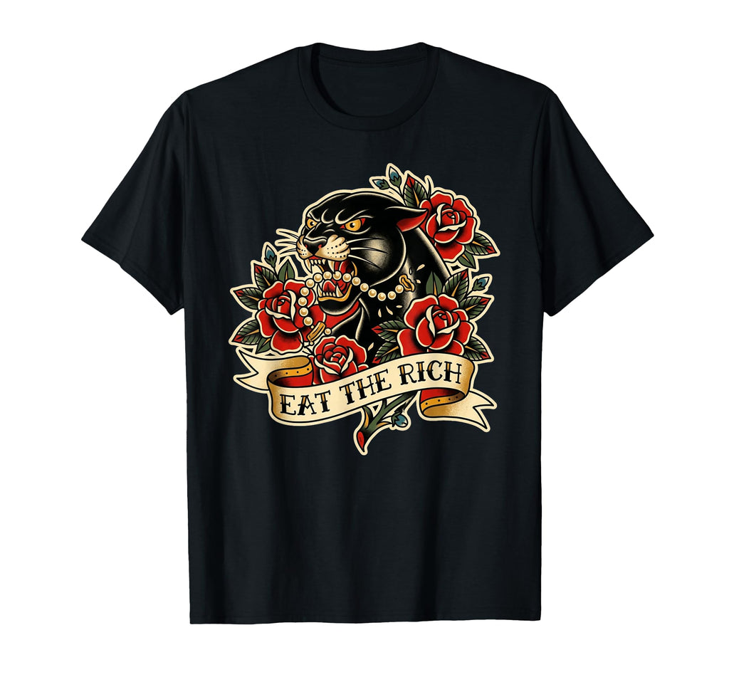 Eat Rich Traditional American Tattoo T-Shirt - Aesthetic Graphic Unisex - T-Shirt, Sweatshirt, Hoodie
