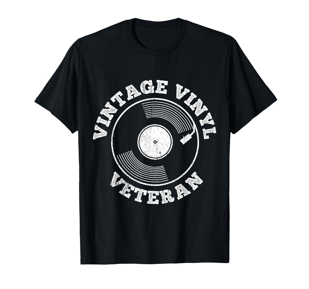 Vinyl Veteran Record Record Player Gift T-Shirt - Unique Graphic Men Women - T-Shirt, Sweatshirt, Hoodie