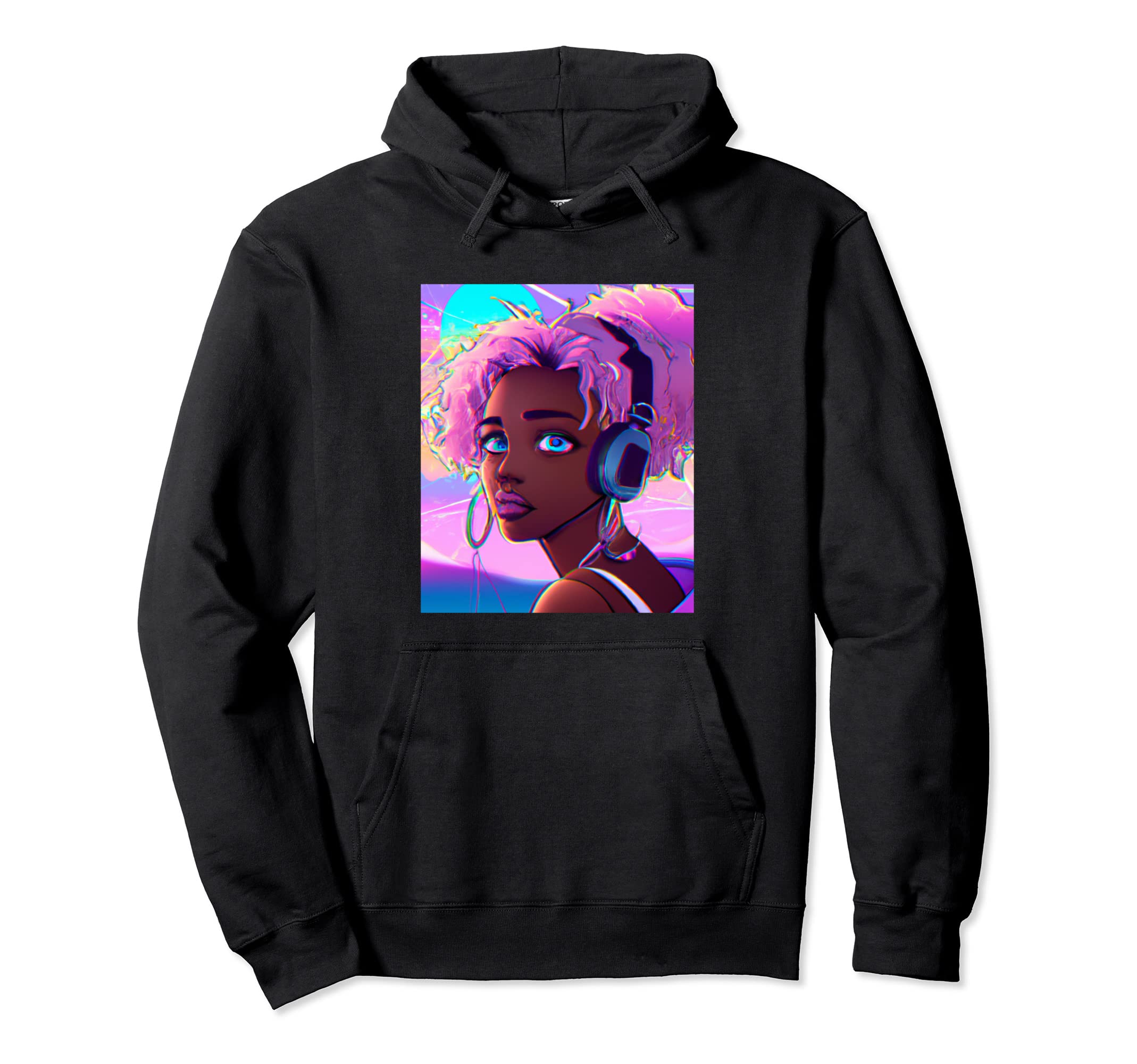 Pastel Aesthetic Anime Synthwave Sad Anime Hoodie - Graphic Print Men Women - T-Shirt, Sweatshirt, Hoodie