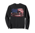 Motorcycle Biker American Flag Sweatshirt - Trendy Graphic Unisex - T-Shirt, Sweatshirt, Hoodie