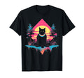 Synthwave Cat Samurai Mediation T-Shirt - Graphic Print Men Women - T-Shirt, Sweatshirt, Hoodie