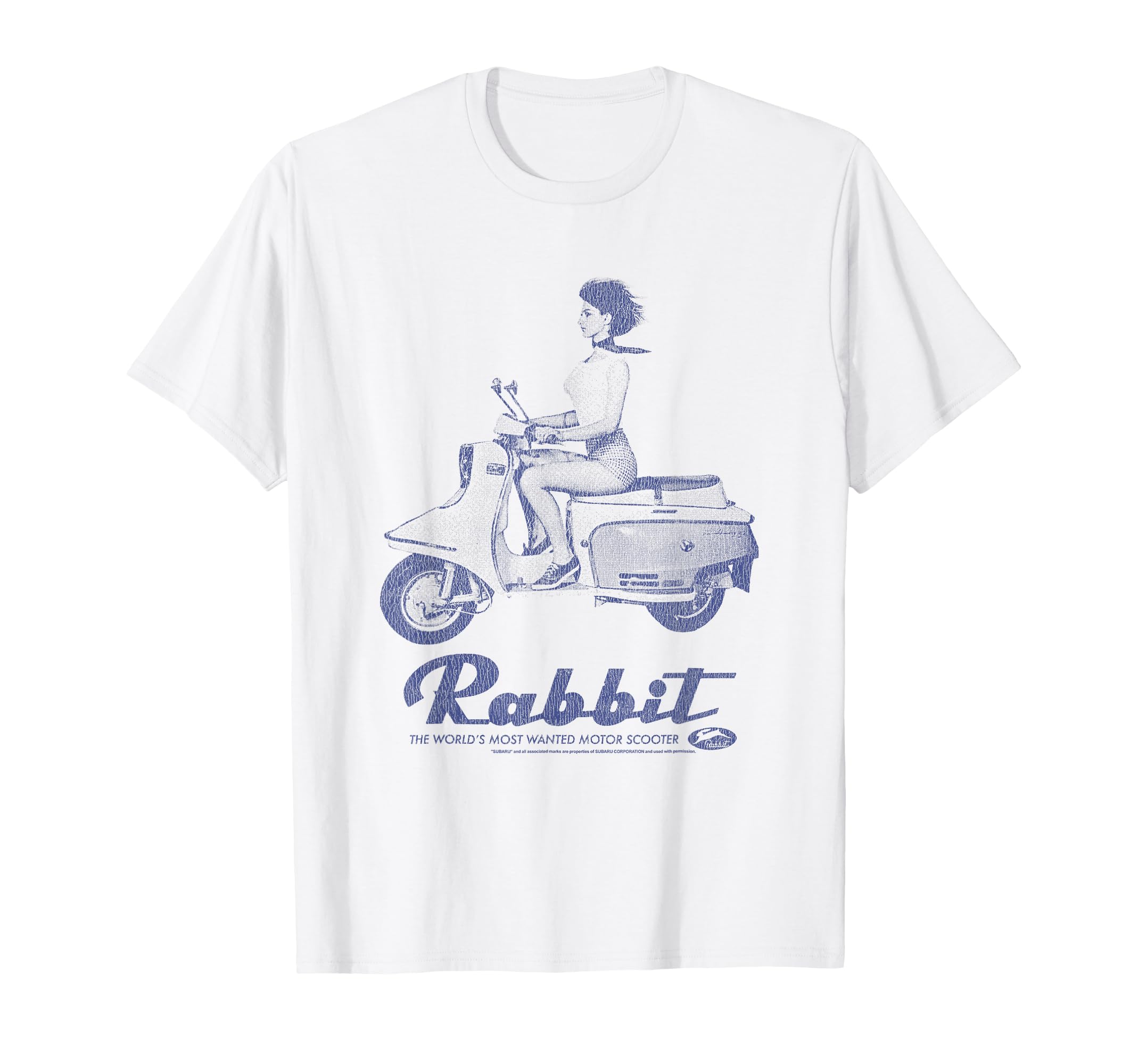 Subaru 1960S Rabbit Scooter Ad Cars T-Shirt - Graphic Print for Adults - T-Shirt, Sweatshirt, Hoodie