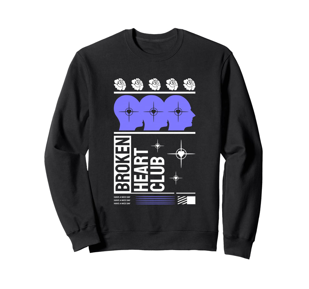 Broken Heart Club Aesthetic Edgy Sweatshirt - Streetwear Style for Adults - T-Shirt, Sweatshirt, Hoodie