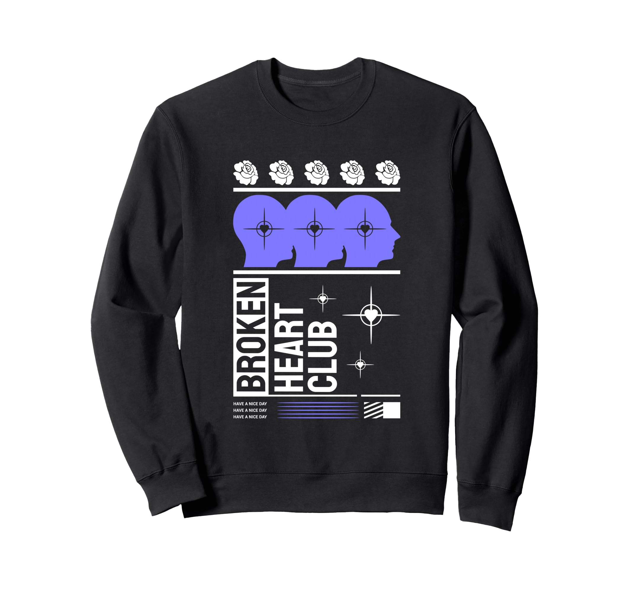 Broken Heart Club Aesthetic Edgy Sweatshirt - Streetwear Style for Adults - T-Shirt, Sweatshirt, Hoodie