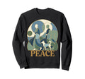 Peace Walking Monks And Aloka Dog Walk Sweatshirt - Novelty Apparel Unisex - T-Shirt, Sweatshirt, Hoodie