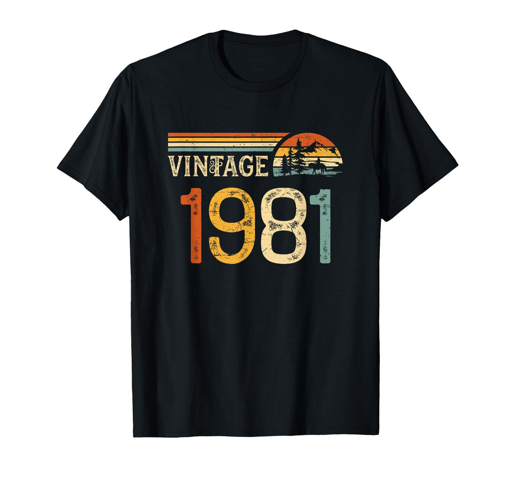 45Th Birthday 1981 45 Years Old Bday T-Shirt - Aesthetic Graphic Men Women - T-Shirt, Sweatshirt, Hoodie