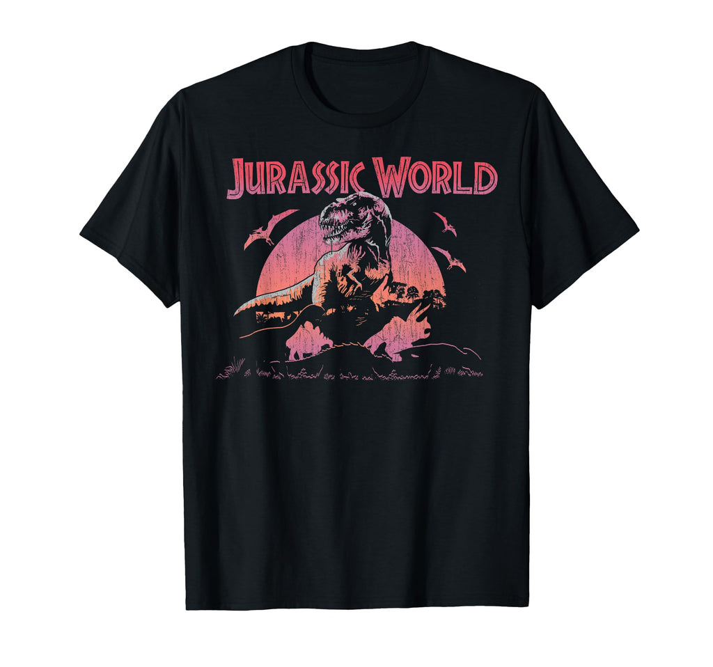 Jurassic World Gradient Sunset T-Shirt - Custom Art Print Unisex - T-Shirt, Sweatshirt, Hoodie