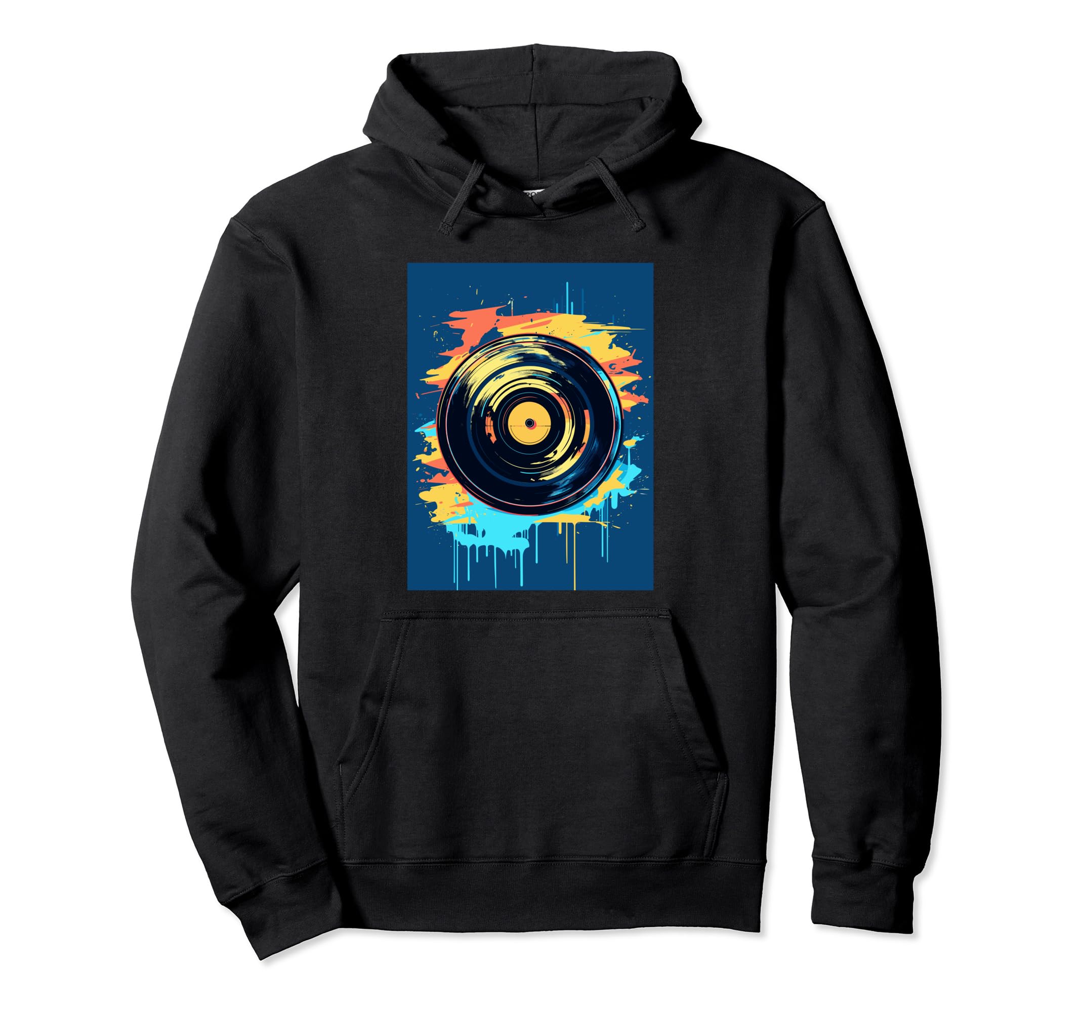 Vinyl Record Player Dj Music Hoodie - Casual Everyday Wear for Adults - T-Shirt, Sweatshirt, Hoodie