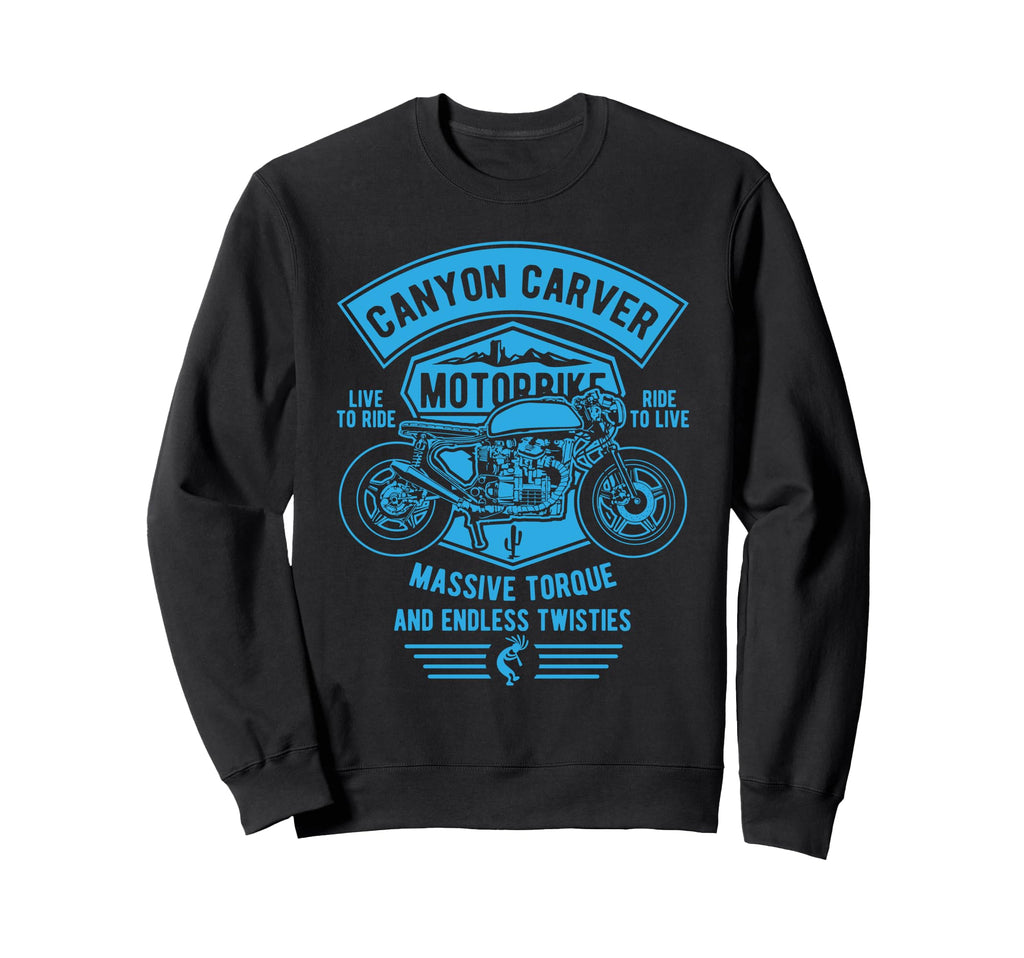 Canyon Carver Motorcycle Sweatshirt - Fun Novelty Design Men Women - T-Shirt, Sweatshirt, Hoodie