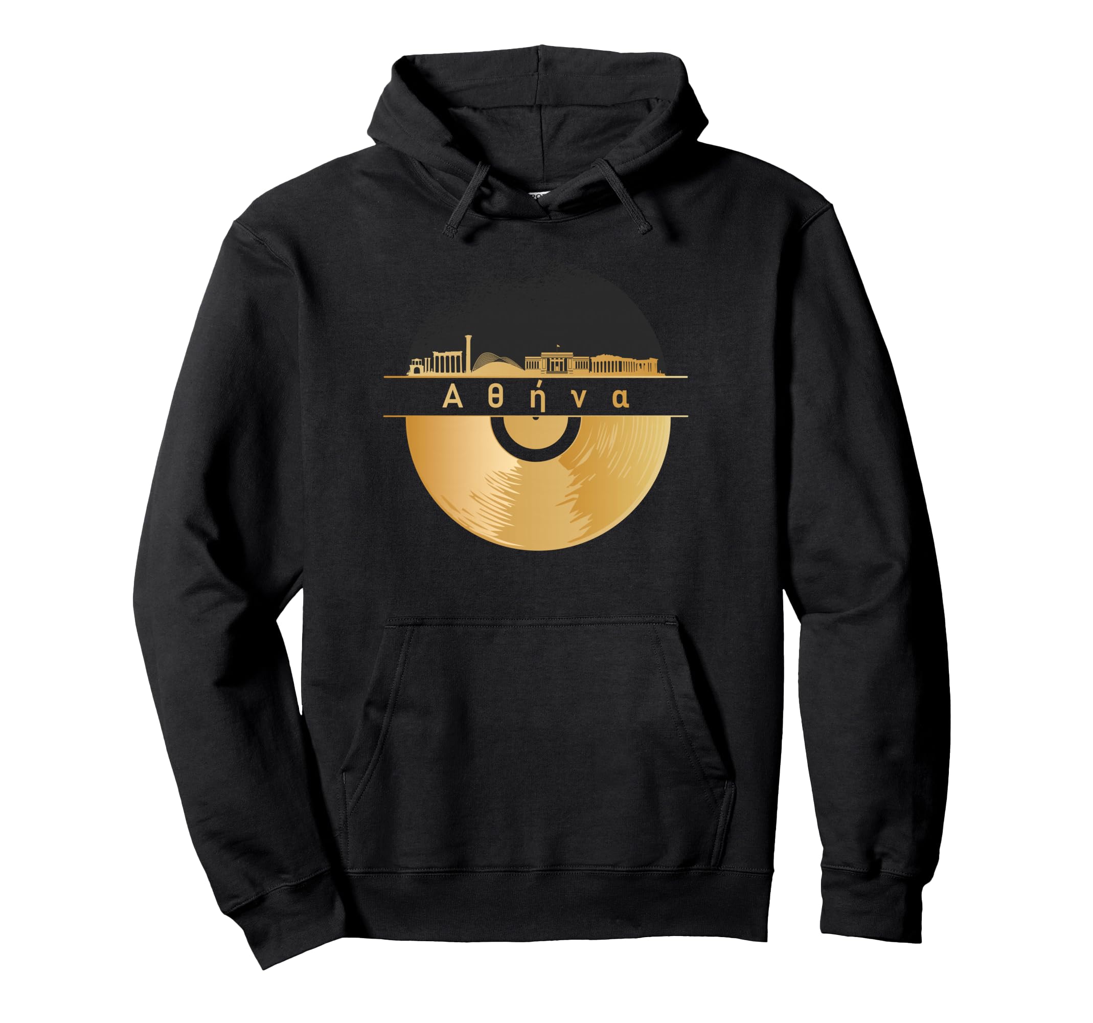 Vinyl Record Player Disco Music Hoodie - Casual Everyday Wear Men Women - T-Shirt, Sweatshirt, Hoodie