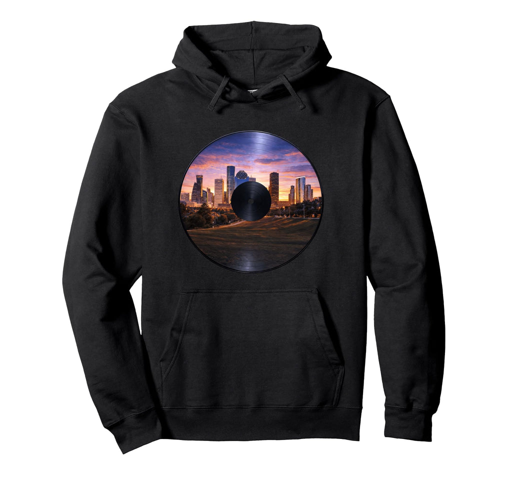 Houston Texas Vinyl Hoodie - Custom Art Print Men Women - T-Shirt, Sweatshirt, Hoodie