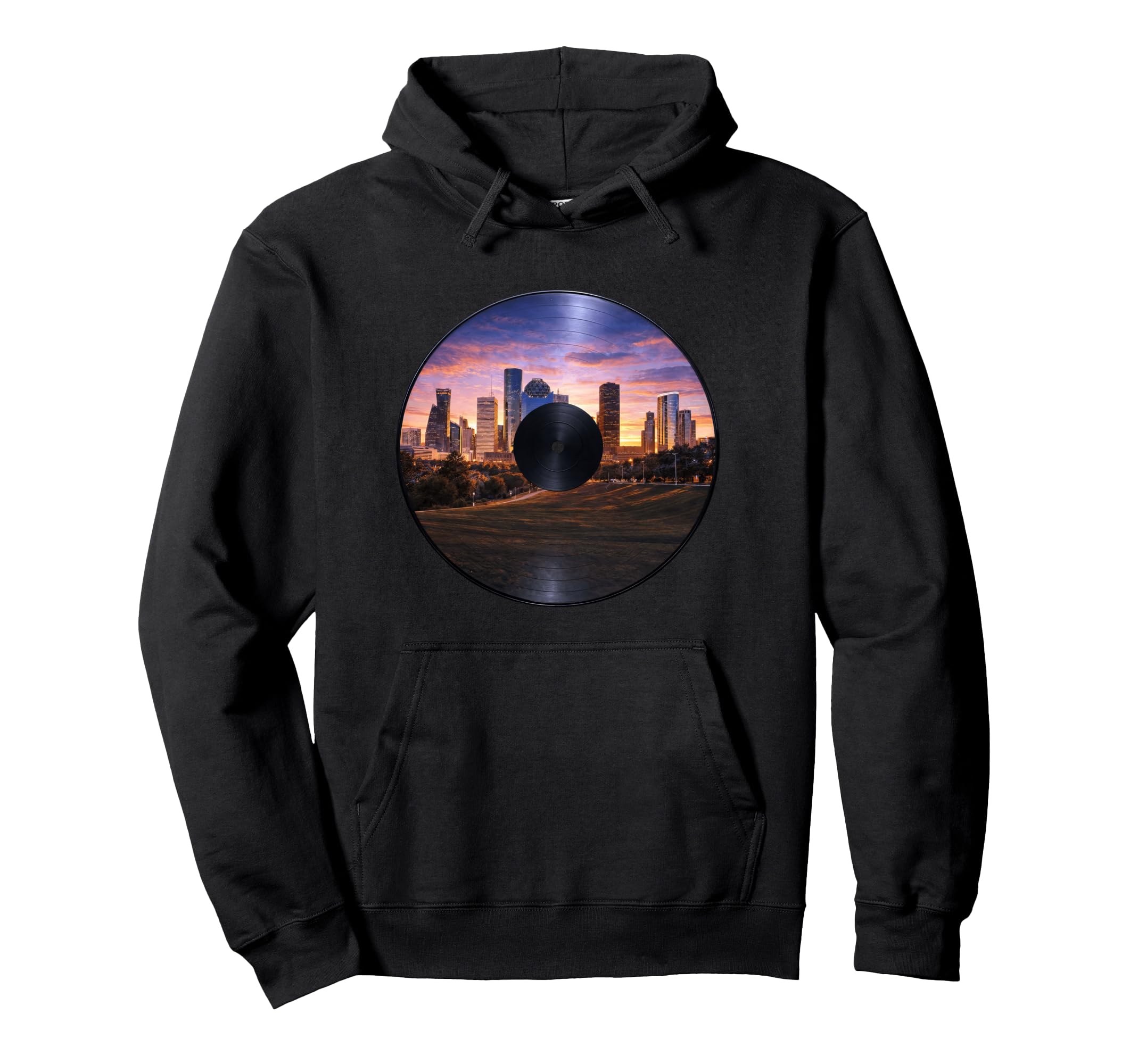 Houston Texas Vinyl Hoodie - Aesthetic Graphic Unisex - T-Shirt, Sweatshirt, Hoodie
