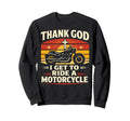 Christian Motorcycle Biker Thank God I Sweatshirt - Minimalist Print Unisex - T-Shirt, Sweatshirt, Hoodie