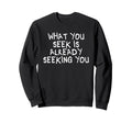 What You Seek Is Already Seeking Sweatshirt - Custom Art Print Men Women - T-Shirt, Sweatshirt, Hoodie